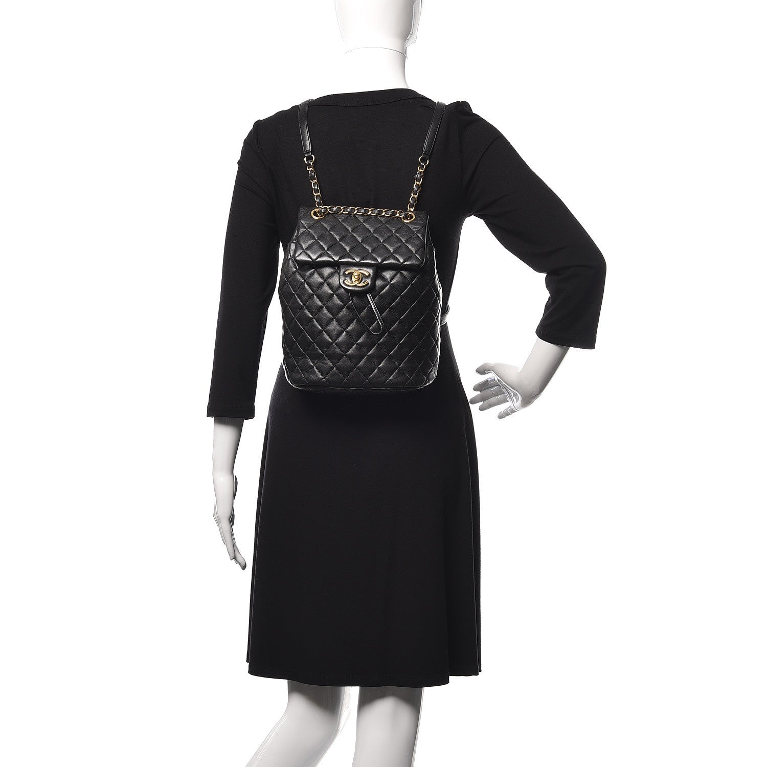 Chanel Lambskin Quilted Small Urban Spirit Backpack Black 2 of 10