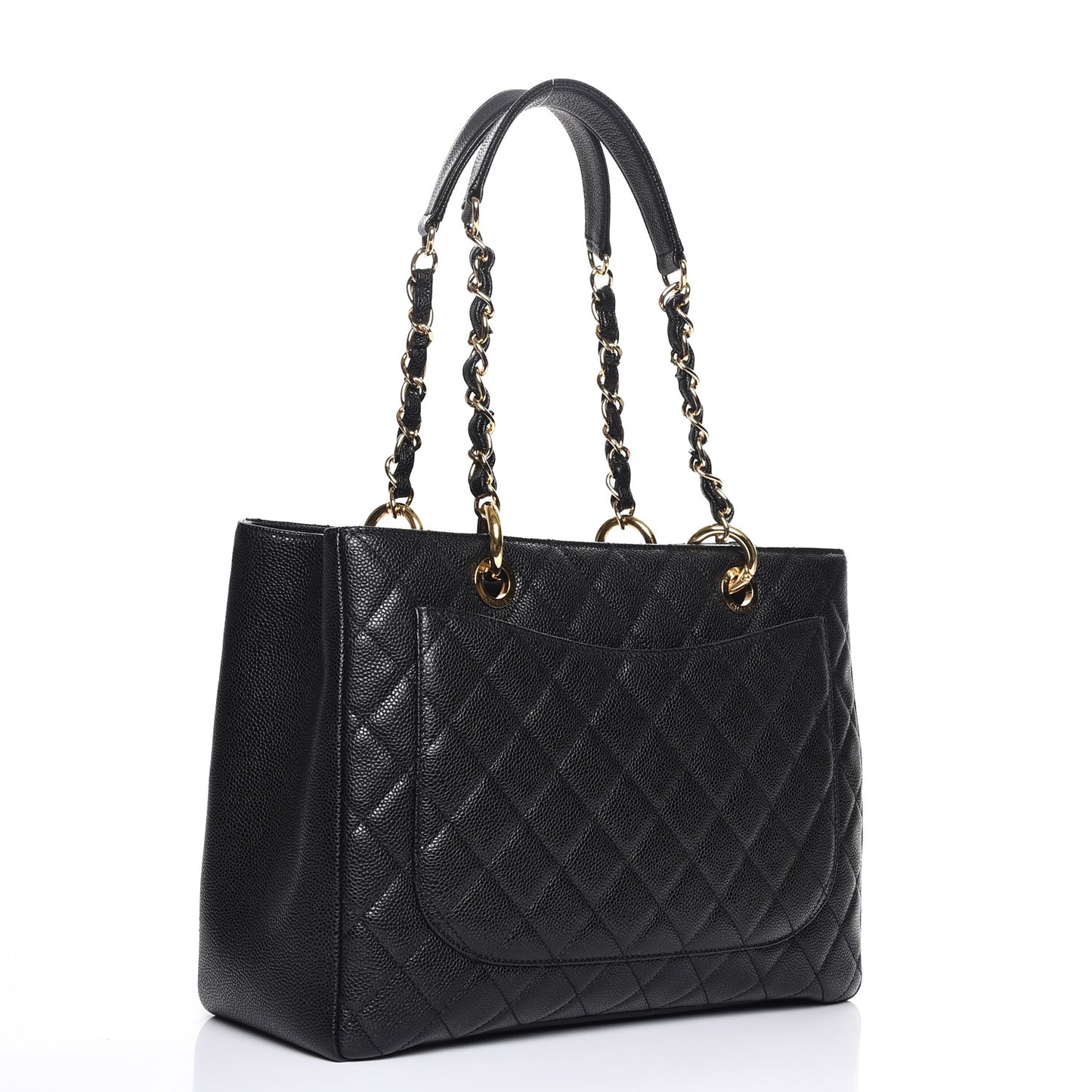 Caviar Quilted Grand Shopping Tote GST Black
