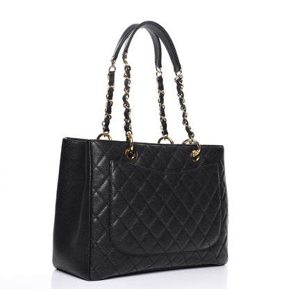 Chanel Caviar Quilted Grand Shopping Tote GST Black 3 of 7