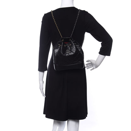 Chanel Aged Calfskin Quilted Small Gabrielle Backpack Black 2 of 11
