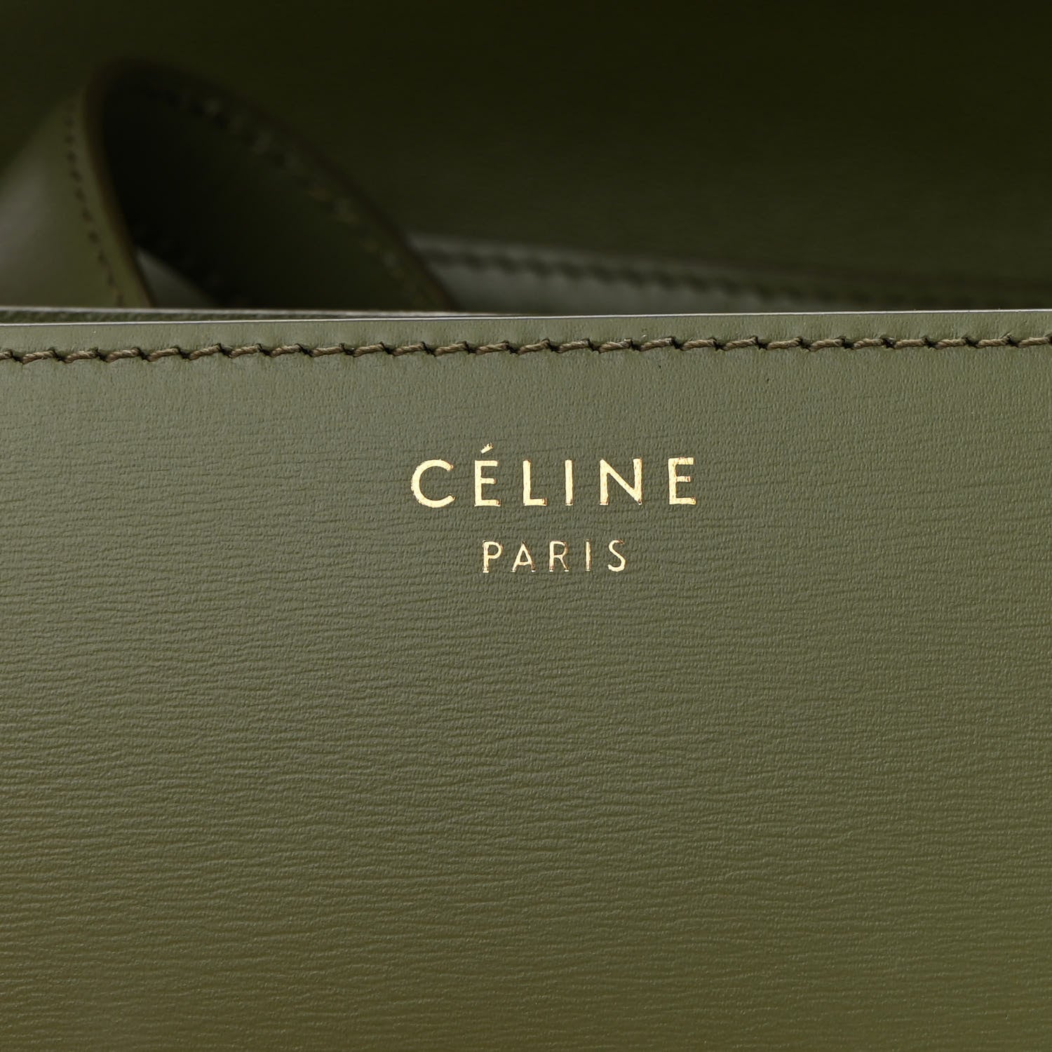 Celine Box Calfskin Classic Box Medium Flap Bag Army Green 5 of 9