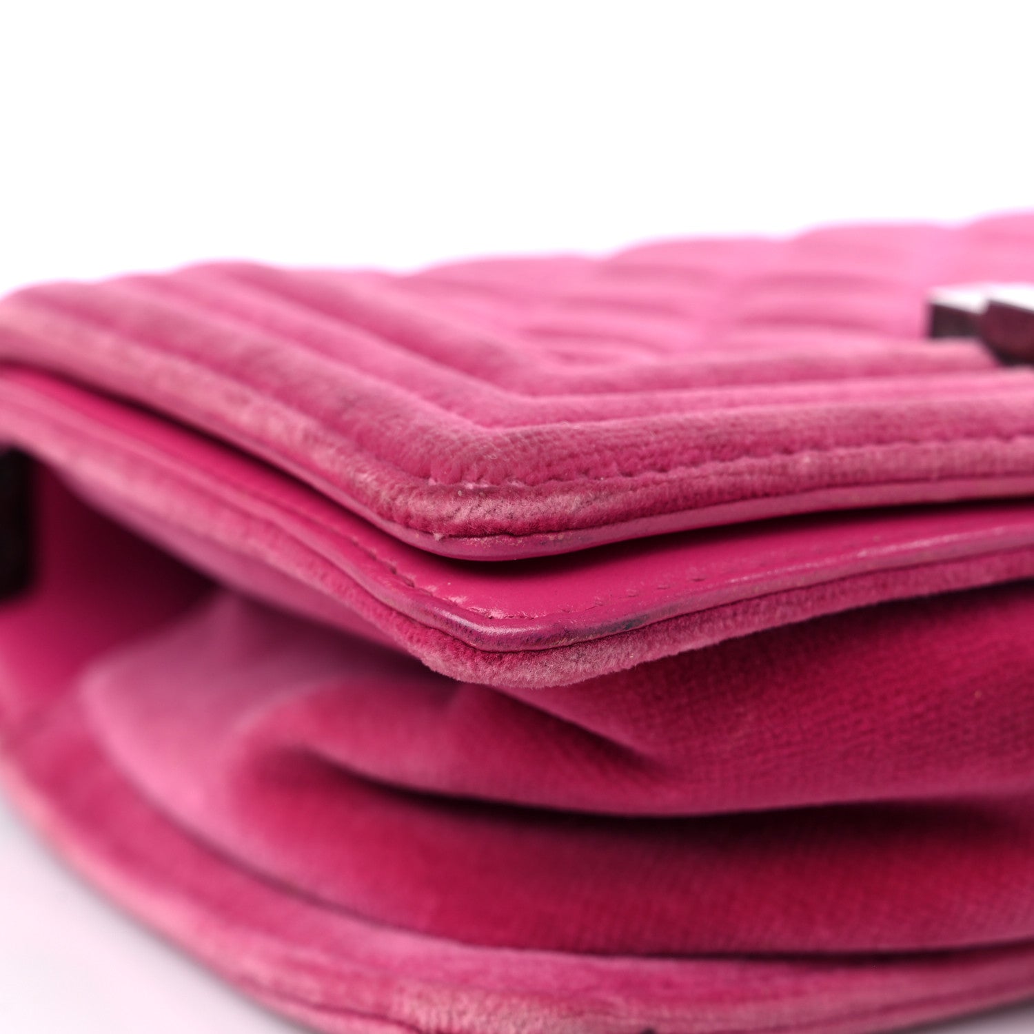 Chanel Velvet Quilted Small Boy Flap Pink 9 of 20