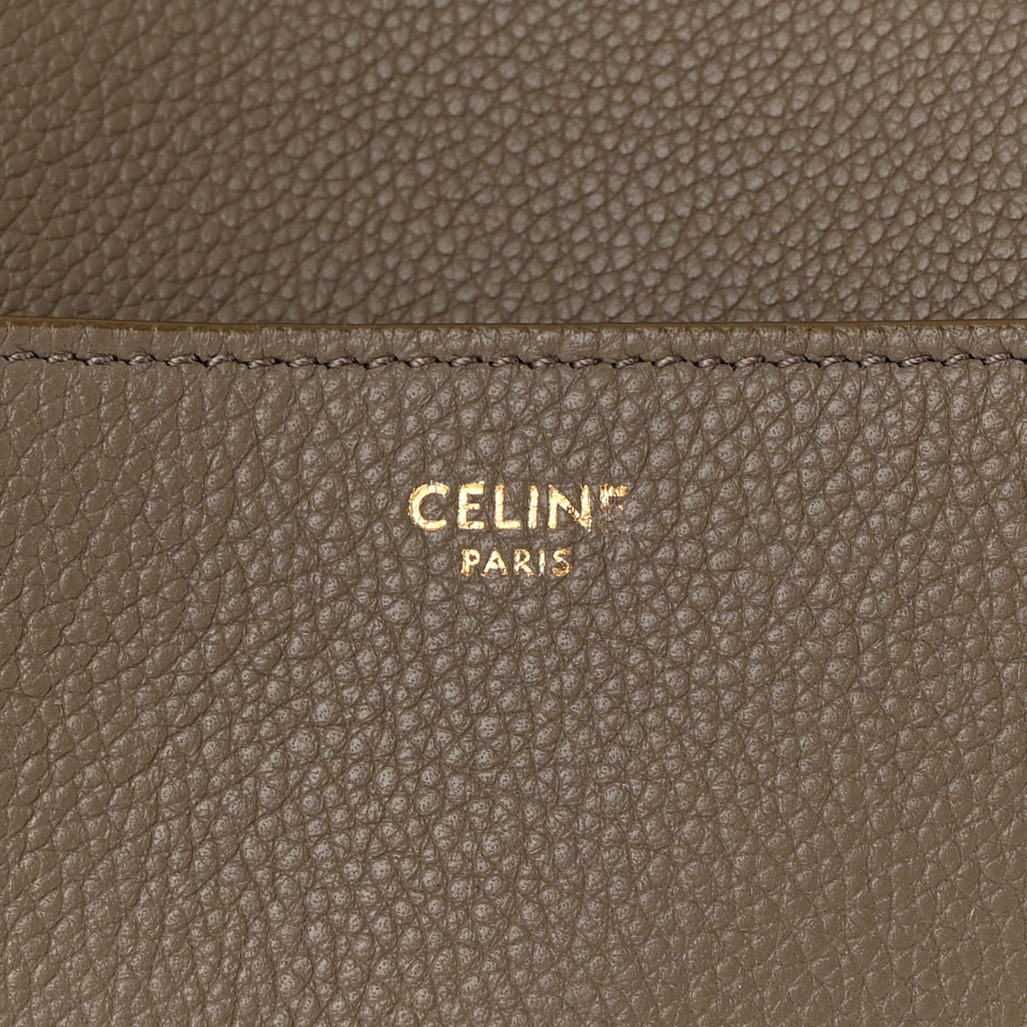 Soft Grained Calfskin Sangle Bucket Bag Taupe