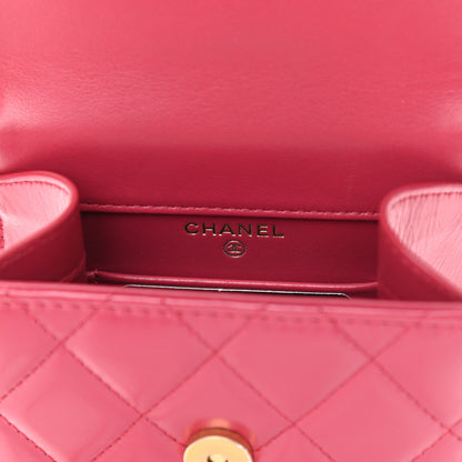 Chanel Lambskin Quilted Vertical Perfect Fit Flap With Chain Pink 7 of 9