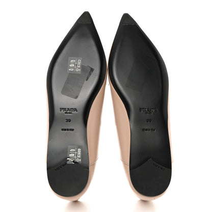 Prada Spazzolato Ballet Flats 39 Cipria 5 of 8