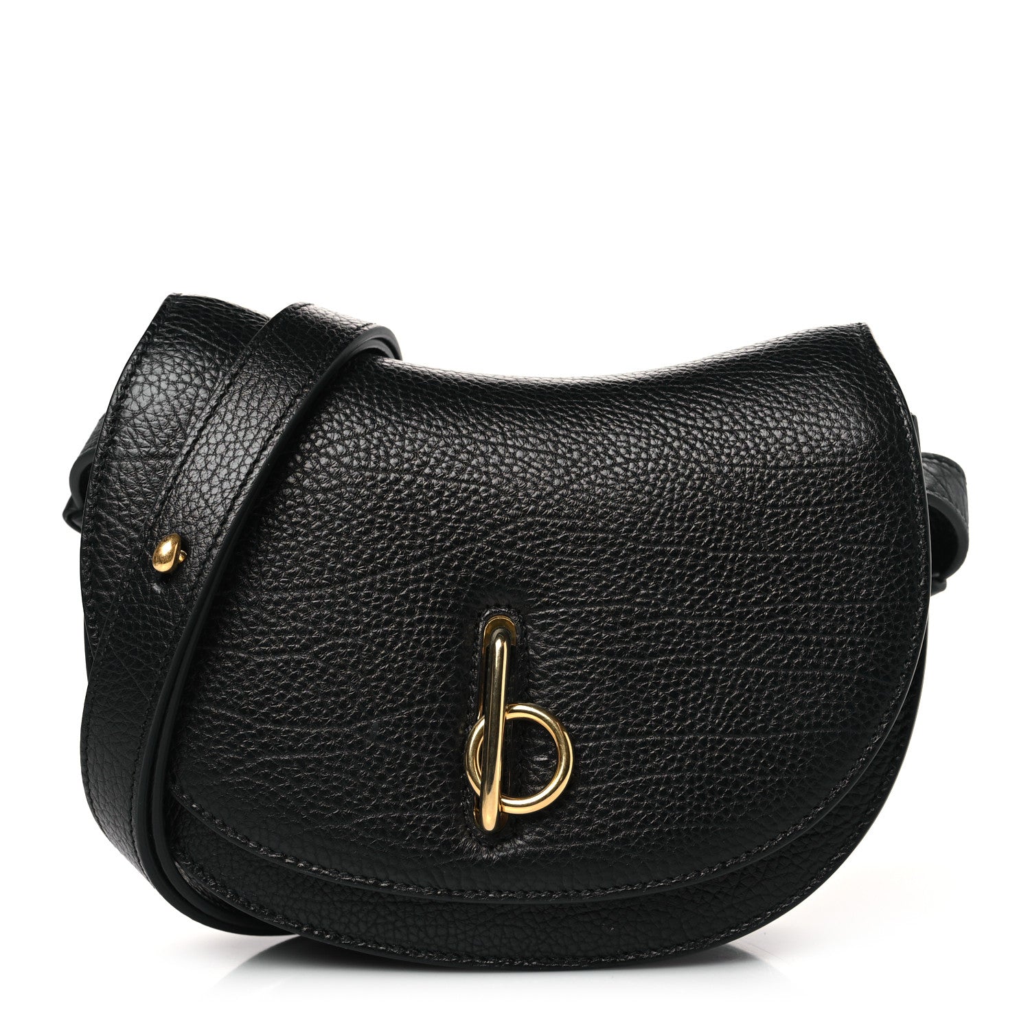Burberry Calfskin Mini Rocking Horse Crossbody Black 1 of 8