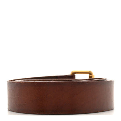Saint Laurent Vegetable Tanned Square Buckle Belt 85 34 Dark Brown Chocolate 2 of 6