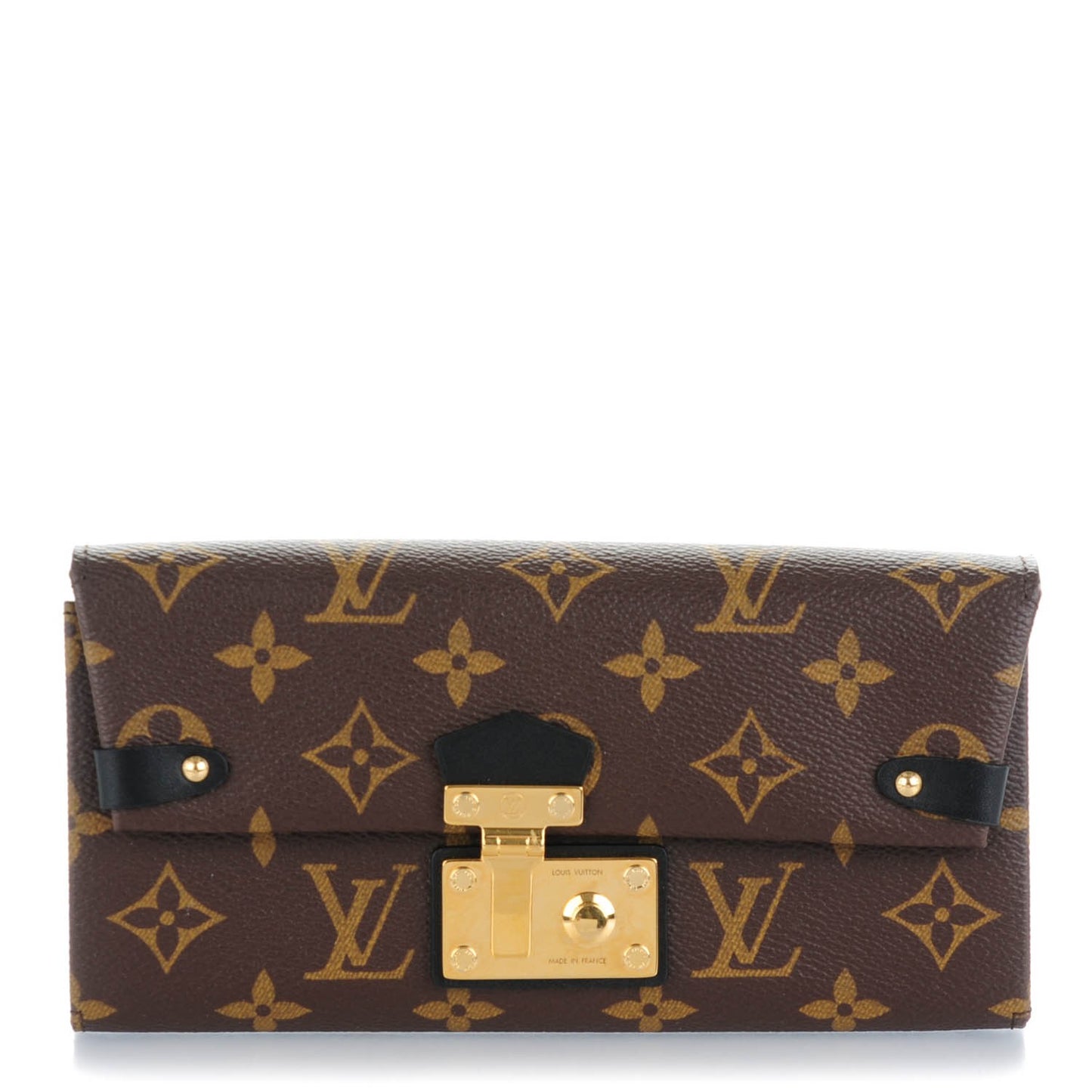 Monogram Triangle Wallet Black