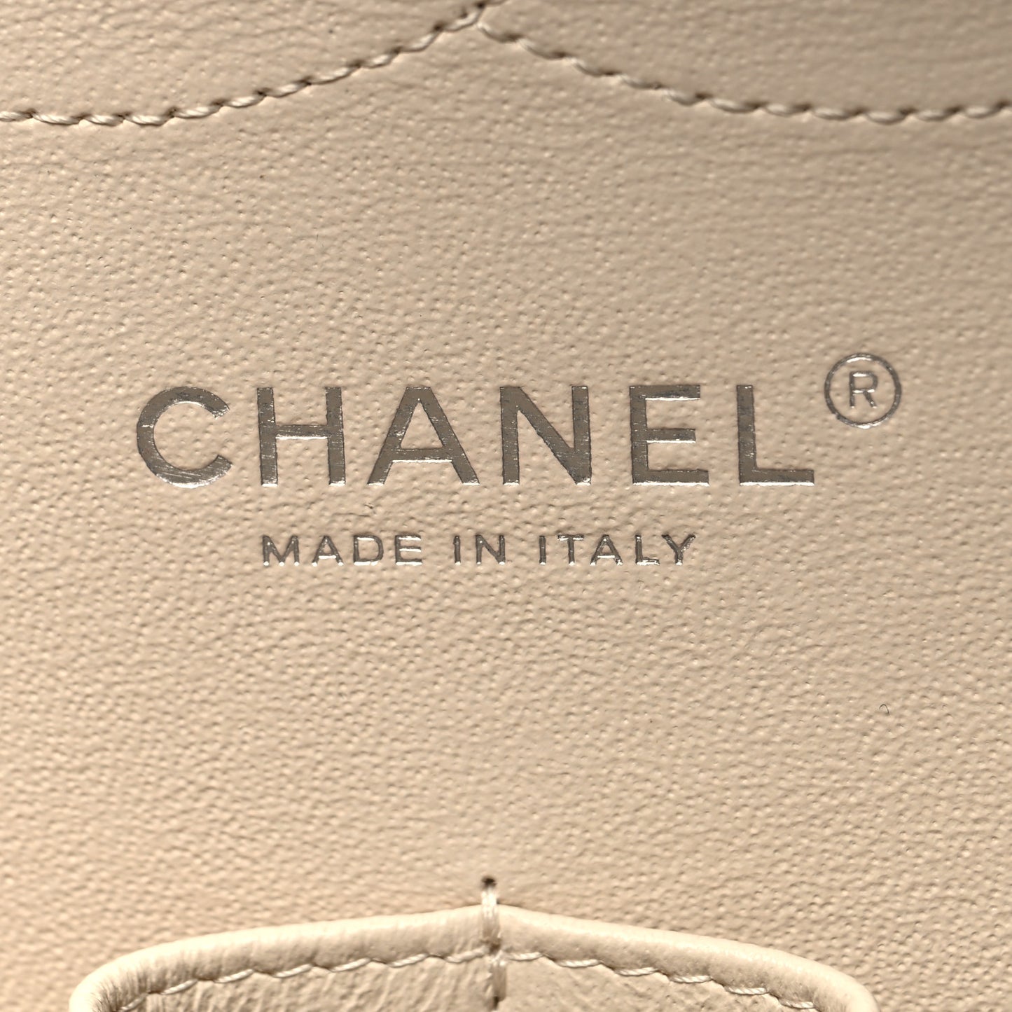 Caviar Quilted Jumbo Double Flap Light Beige