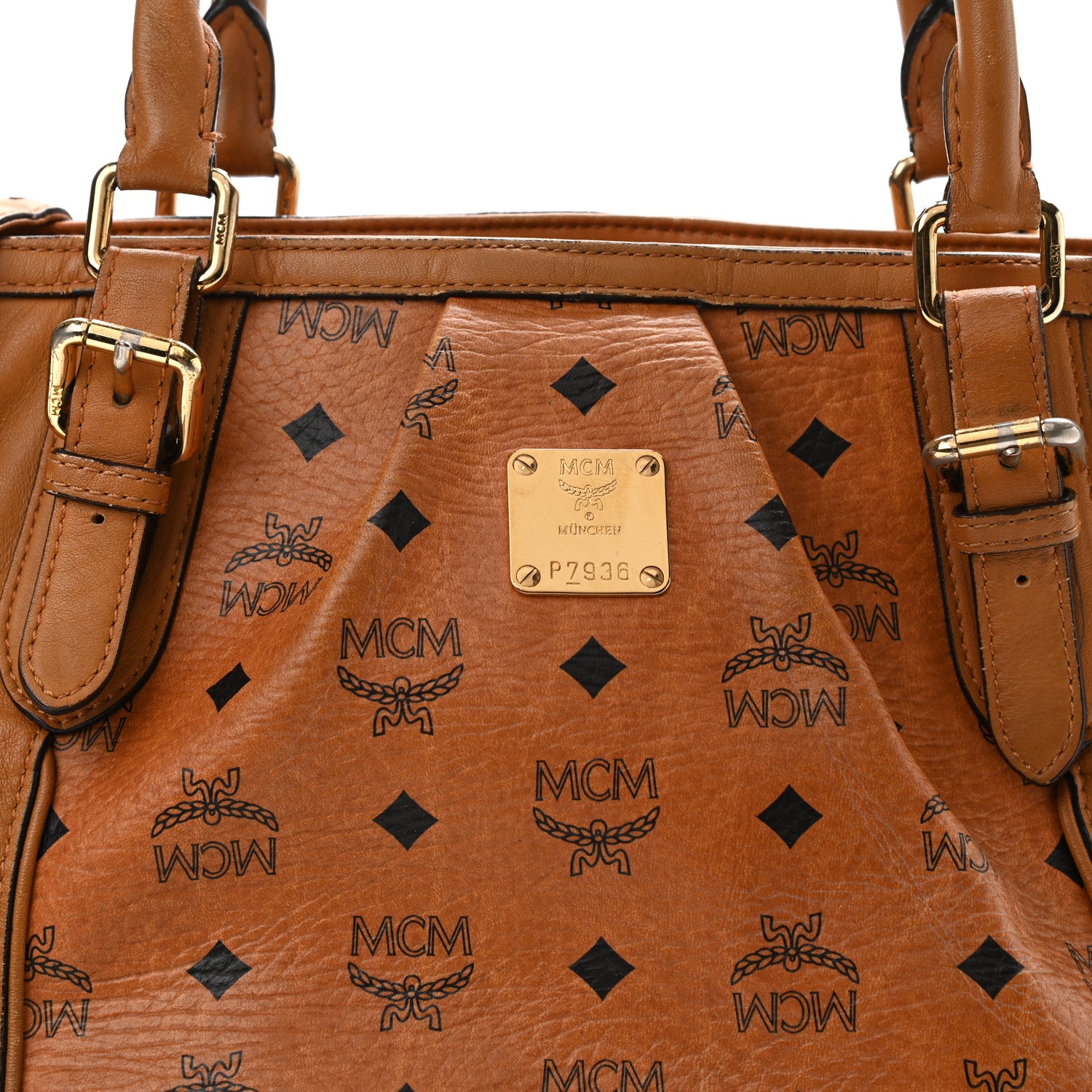 MCM Visetos Essentials Shopper Tote Small Cognac 8 of 21