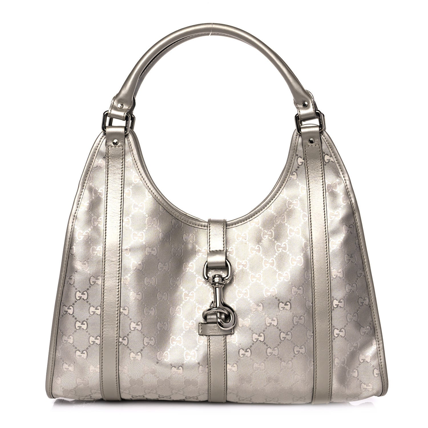 Gucci Imprime Monogram Medium Joy Shoulder Bag Silver 1 of 12