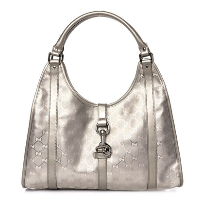 Gucci Imprime Monogram Medium Joy Shoulder Bag Silver 1 of 12
