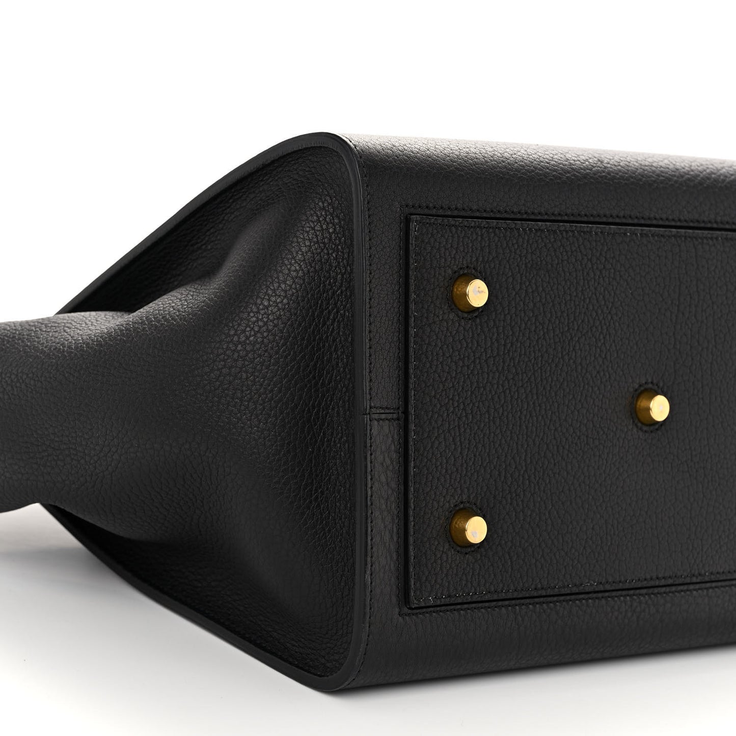 Crisped Calfskin Medium Tie Knot Tote Black
