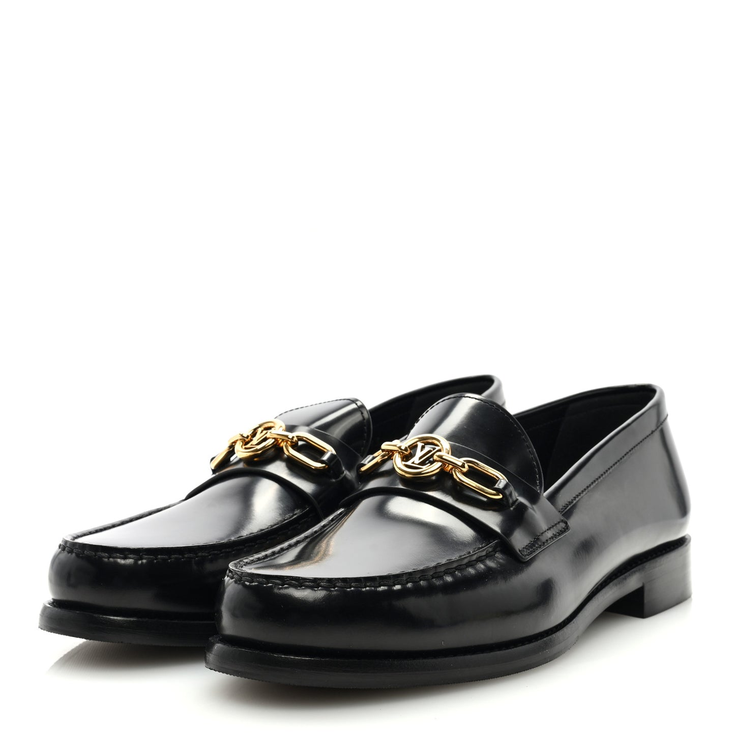 Glazed Calfskin Chess Flat Loafer 39