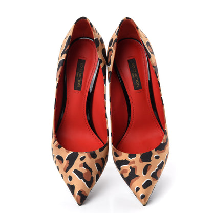 Louis Vuitton Silk Leopard Print Eyeline Pumps 36.5 5 of 11