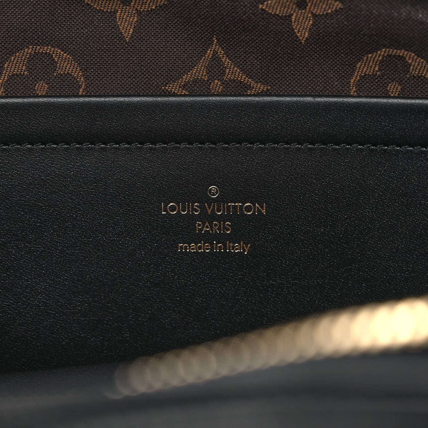 Calfskin Monogram Embossed Utility Crossbody Black