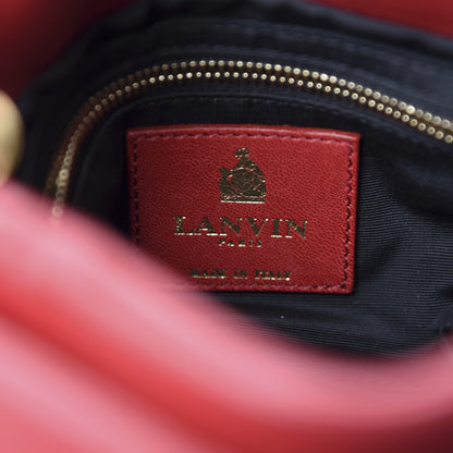 Lanvin Lambskin Mini Sugar Flap Shoulder Bag Red 8 of 10