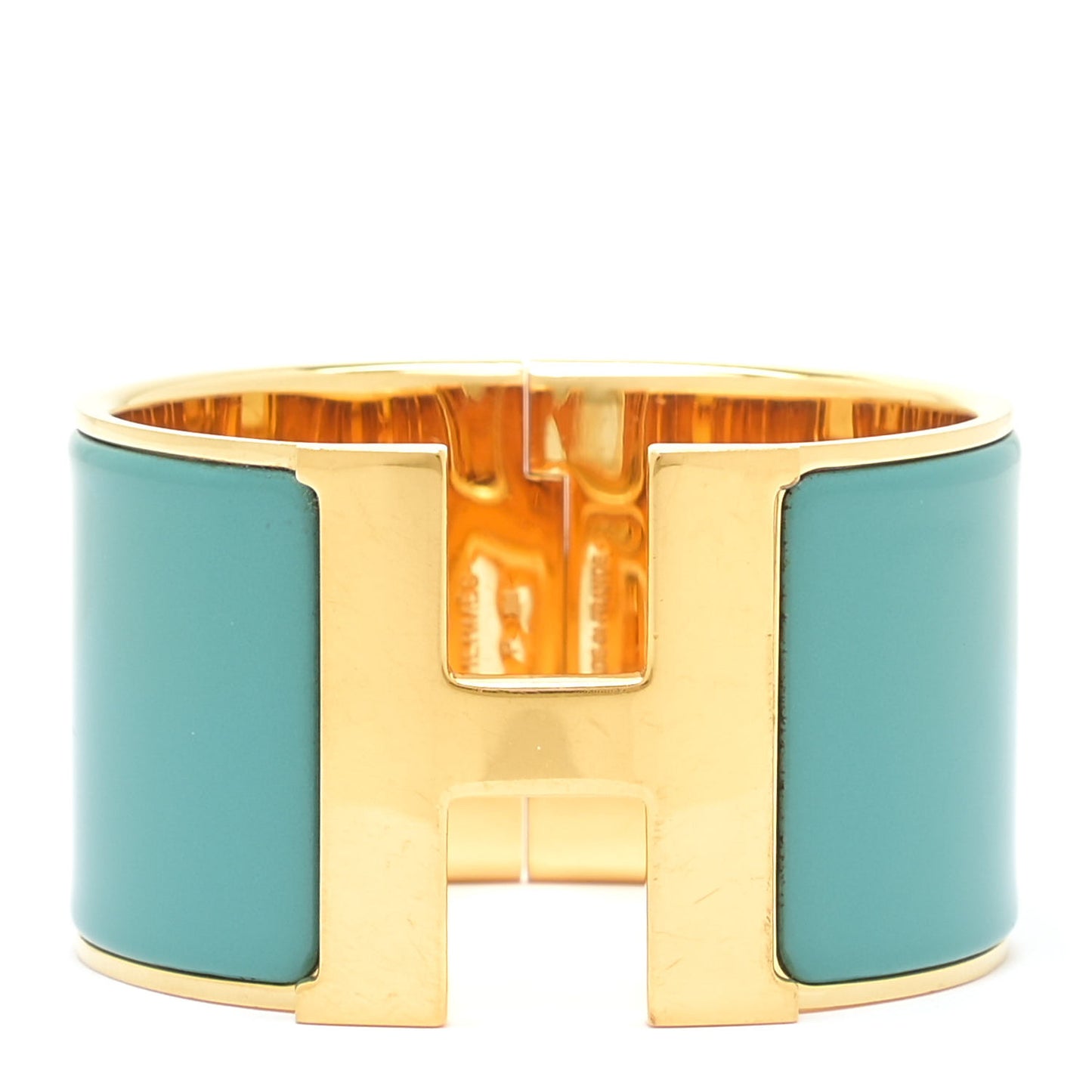 Enamel Extra Wide Clic Clac H Bracelet PM Emeraude