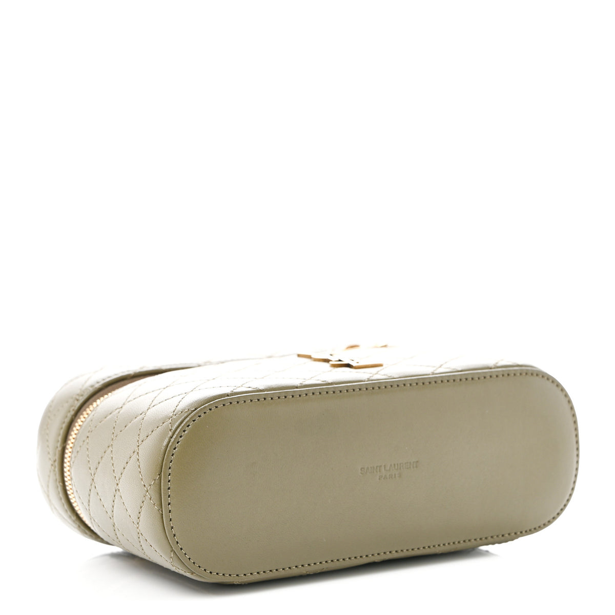 Saint Laurent Lambskin Quilted Mini Gaby Vanity Case Light Musk 4 of 9