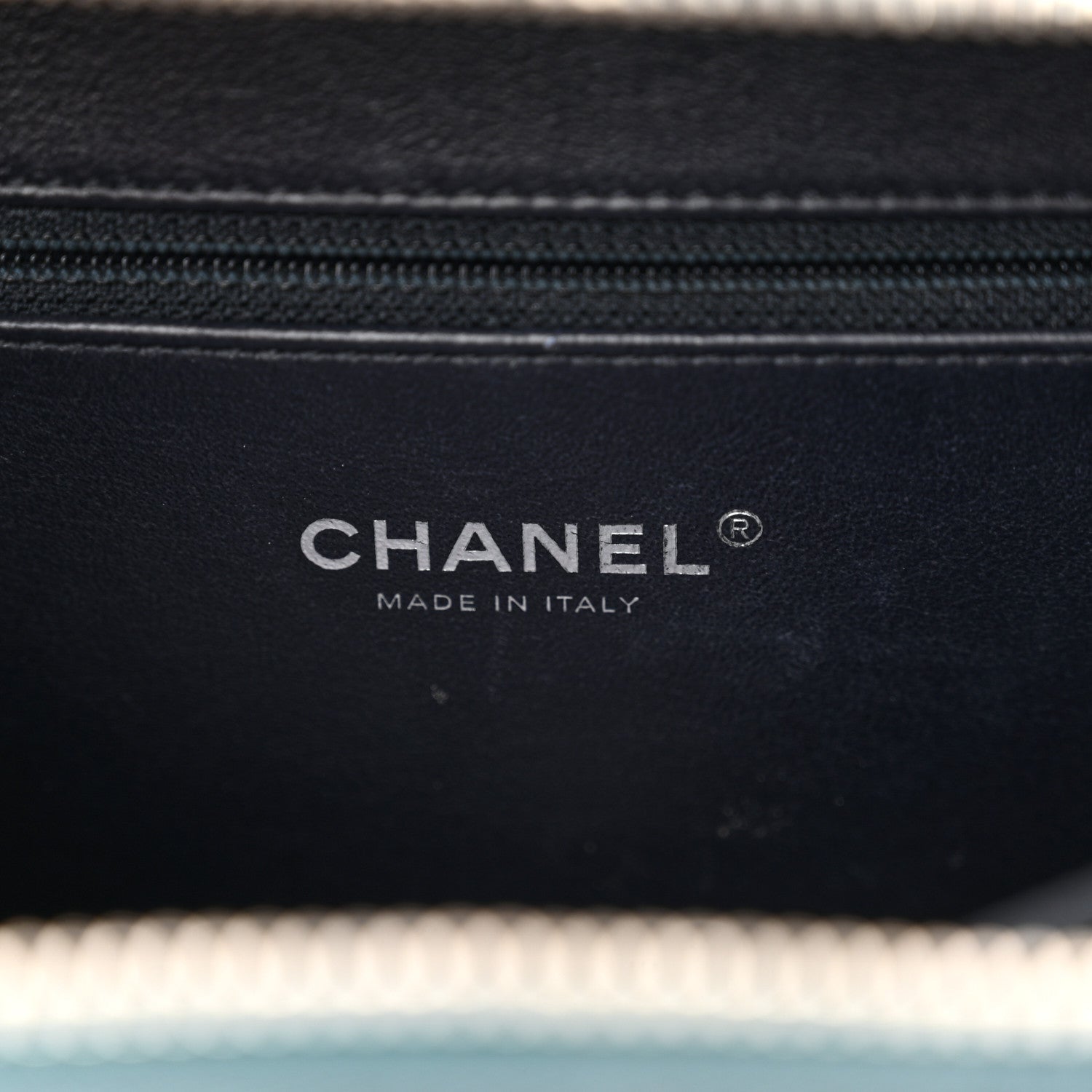Chanel Iridescent Caviar Quilted Medium CC Filigree Vanity Case Dark Turquoise 6 of 10