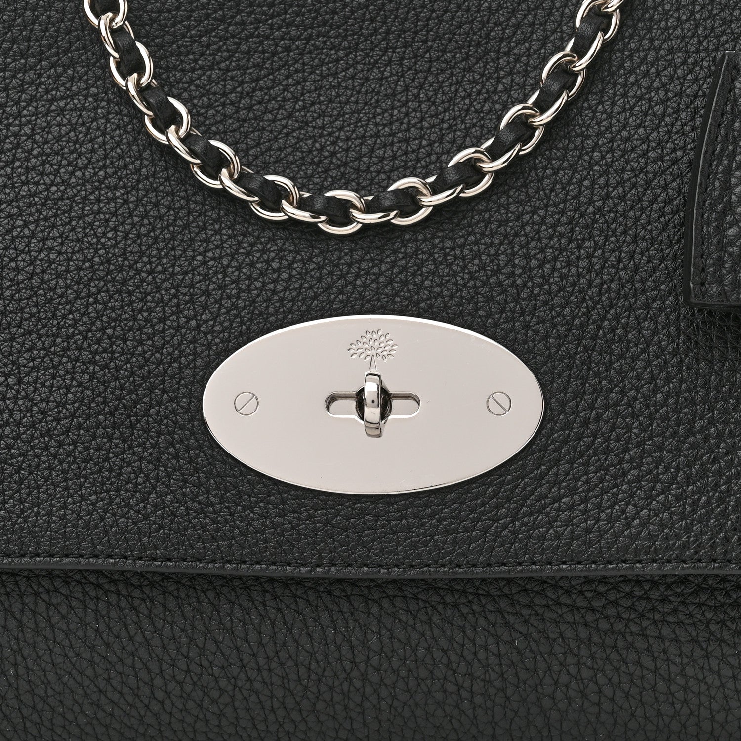 Mulberry Small Classic Grain Calfskin Medium Lily Flap Black 8 of 12