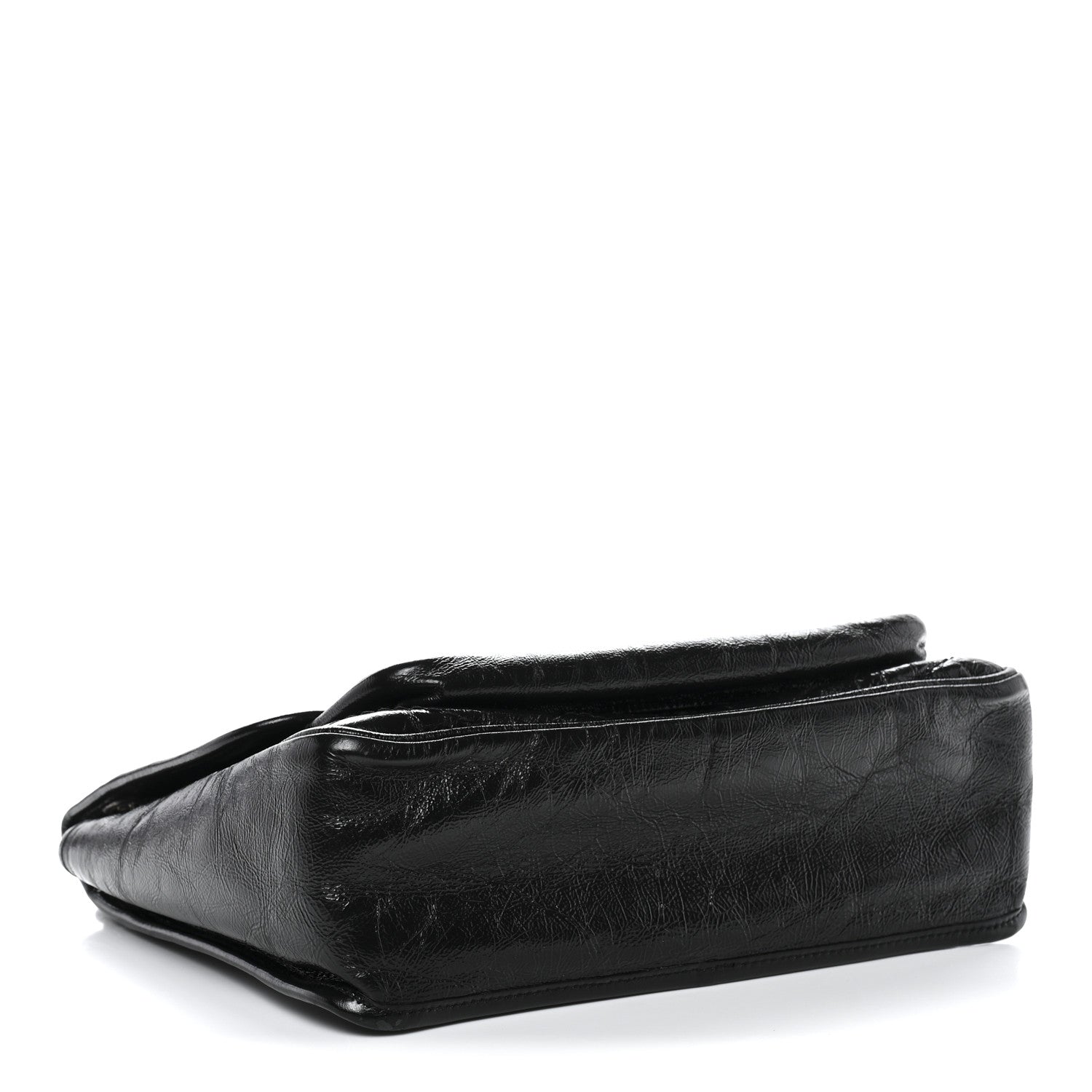 Saint Laurent Crinkled Calfskin Matelasse Monogram Medium Niki Chain Satchel Black 4 of 11