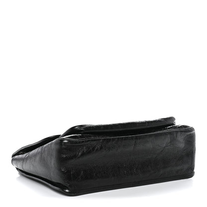 Saint Laurent Crinkled Calfskin Matelasse Monogram Medium Niki Chain Satchel Black 4 of 11