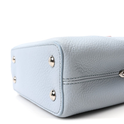 Louis Vuitton Taurillon Capucines Mini Light Blue White Red 9 of 9