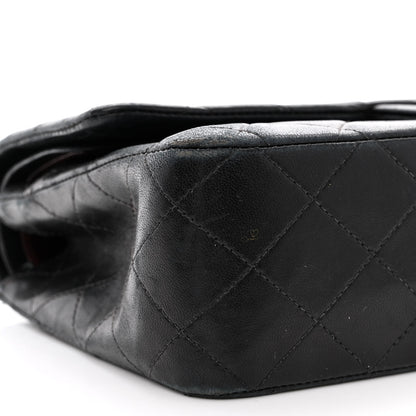 Chanel Lambskin Quilted Medium Double Flap Black 9 of 19