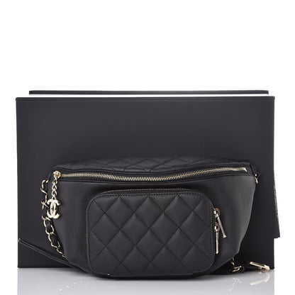 Chanel Caviar Quilted Business Affinity Waist Belt Bag Black 8 of 8