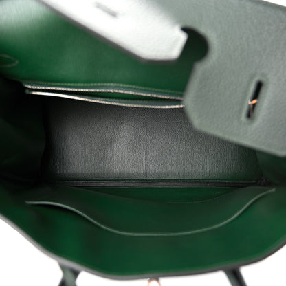 Hermes Togo Verso Birkin 35 Vert Fonce Vert Vertigo 5 of 12