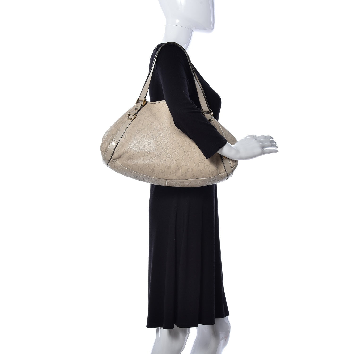 Gucci Guccissima Medium Abbey Shoulder Bag Off White 2 of 9