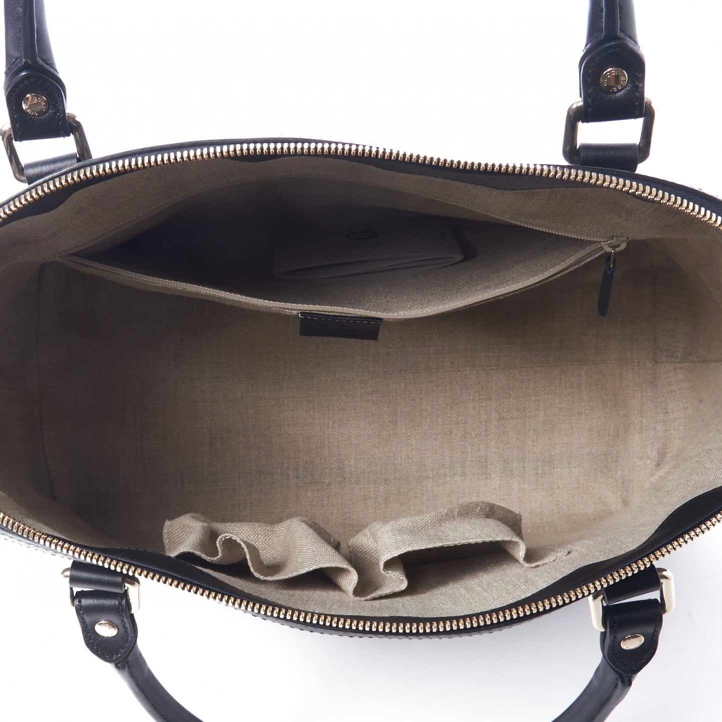 Soft Microguccissima Large Dome Satchel Black
