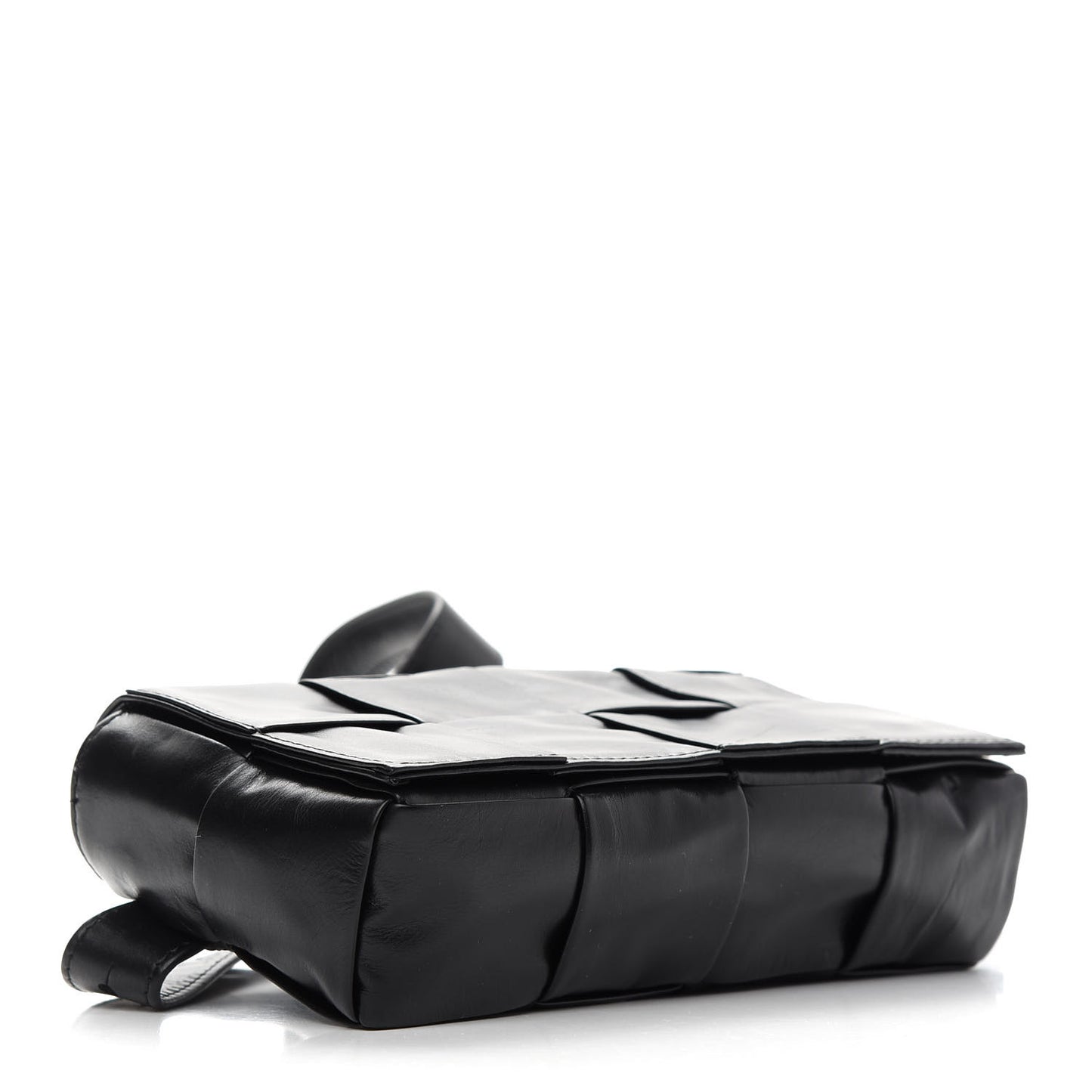 Paper Calfskin Intrecciato Cassette Belt Bag Black