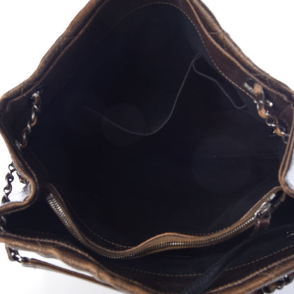 Chanel Iridescent Caviar Quilted Tall Chic Shopping Tote Dark Gold 6 of 12