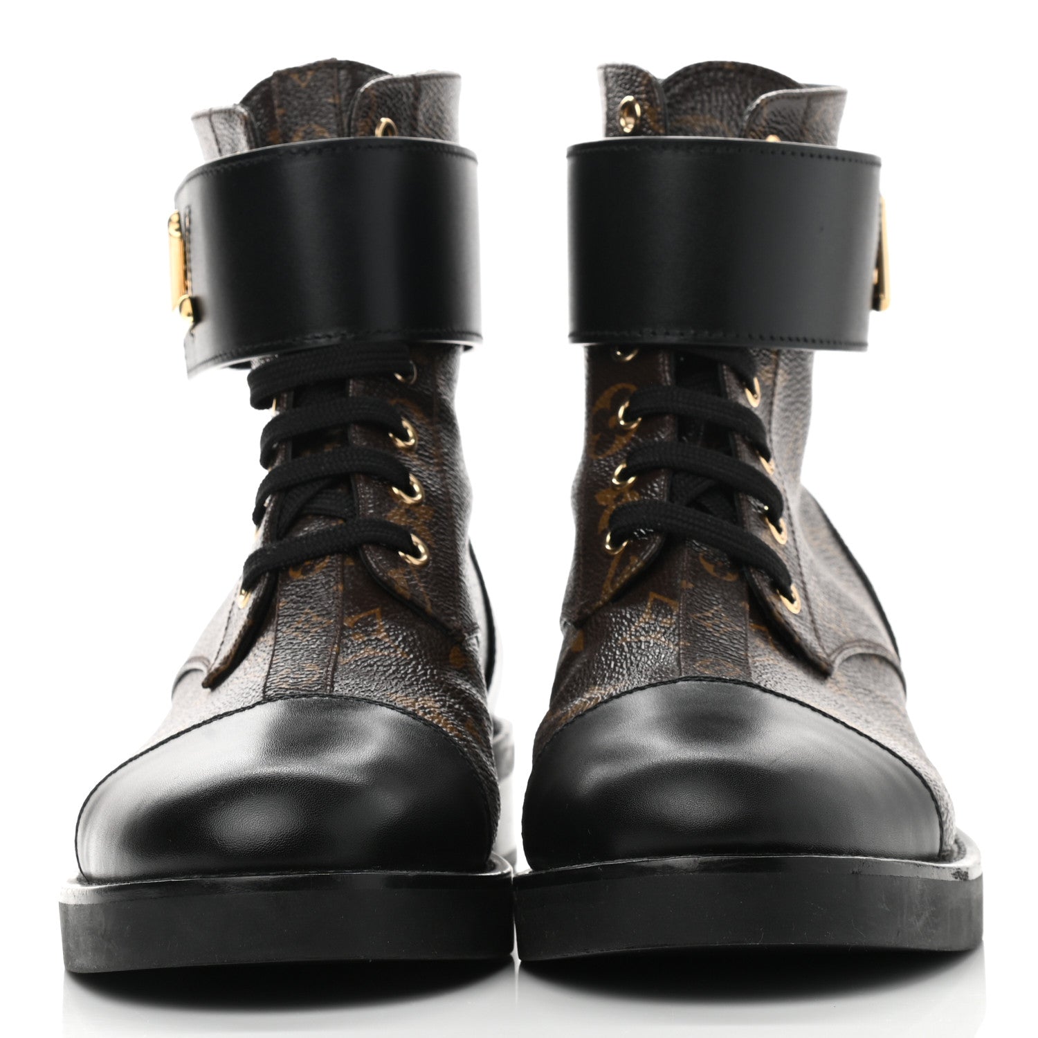 Louis Vuitton Calfskin Wonderland Ranger Boots 39 Black 2 of 8