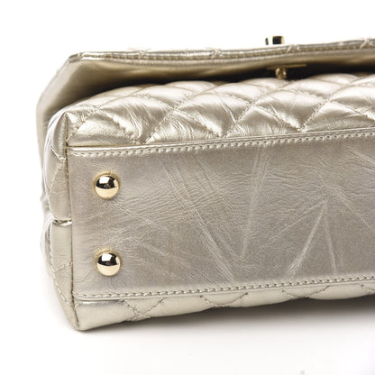 Chanel Metallic Aged Calfskin Quilted Mini Coco Handle Flap Gold 7 of 10