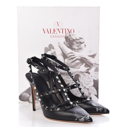 Valentino Garavani X UNDERCOVER Calfskin Rockstud Ankle Strap Pumps 39.5 Black 8 of 8