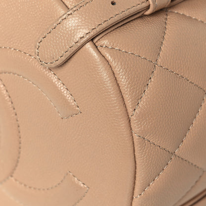 Chanel Caviar Quilted Double Pocket Backpack Beige 12 of 15