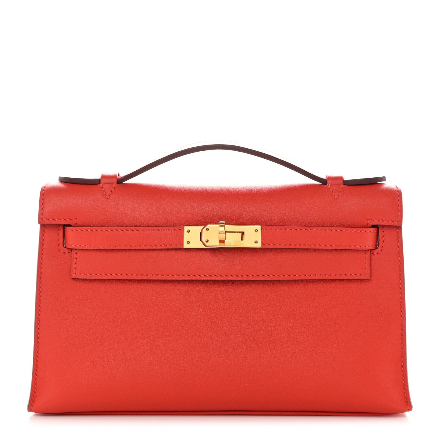 Hermes Swift Kelly Pochette Clutch Capucine 1 of 9