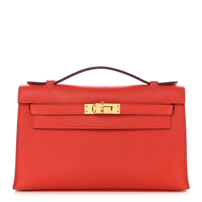 Hermes Swift Kelly Pochette Clutch Capucine 1 of 9