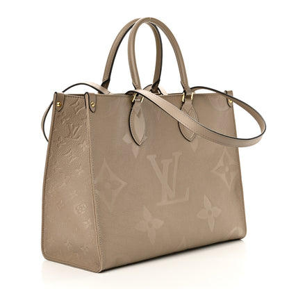 Louis Vuitton Empreinte Monogram Giant Onthego MM Tourterelle 3 of 16