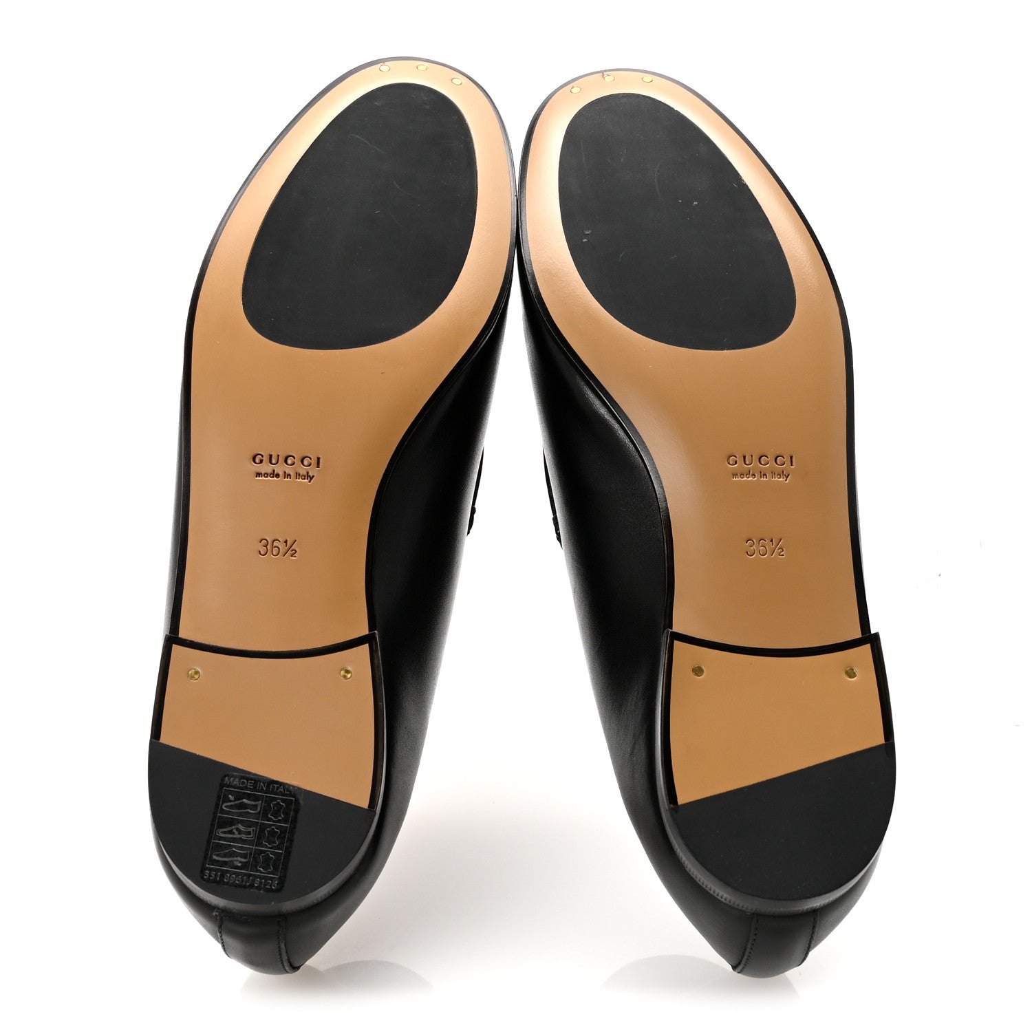 Gucci Calfskin Womens Jordaan Loafers 36.5 Black 6 of 10