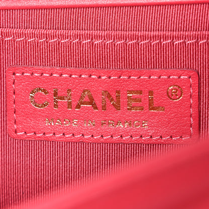 Chanel Calfskin Chevron Quilted Medium Boy Flap Pink 6 of 11