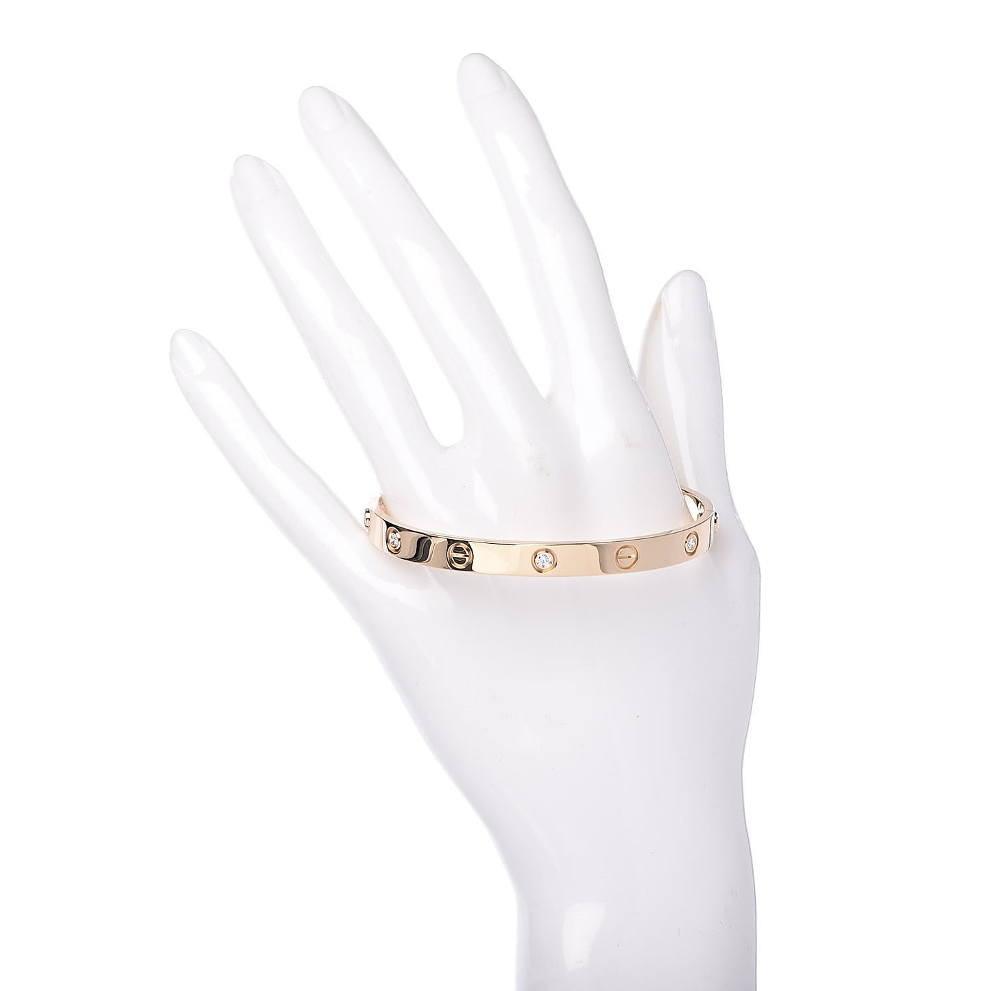 18K Yellow Gold 6 Diamond LOVE Bracelet 18