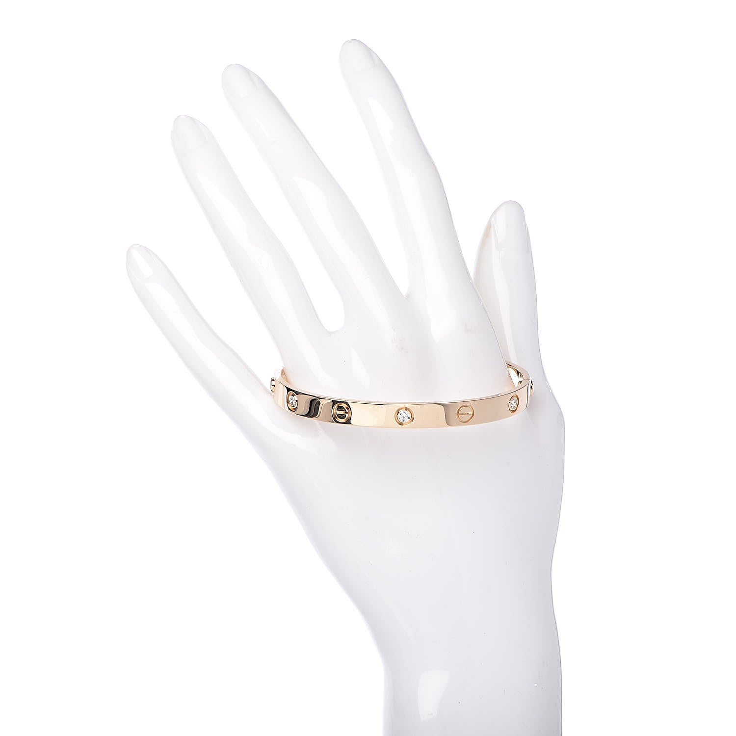 Cartier 18K Yellow Gold 6 Diamond LOVE Bracelet 18 2 of 9