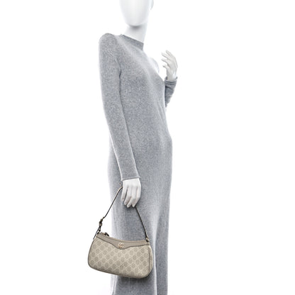 Gucci GG Supreme Monogram Textured Dollar Calfskin Small Ophidia Hobo Beige Mystic White Oatmeal 3 of 8