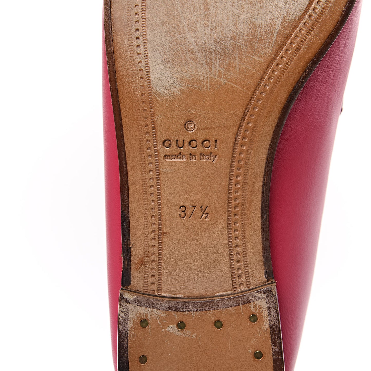 Lambskin Womens Brixton Horsebit Loafers 37.5 Hot Pink