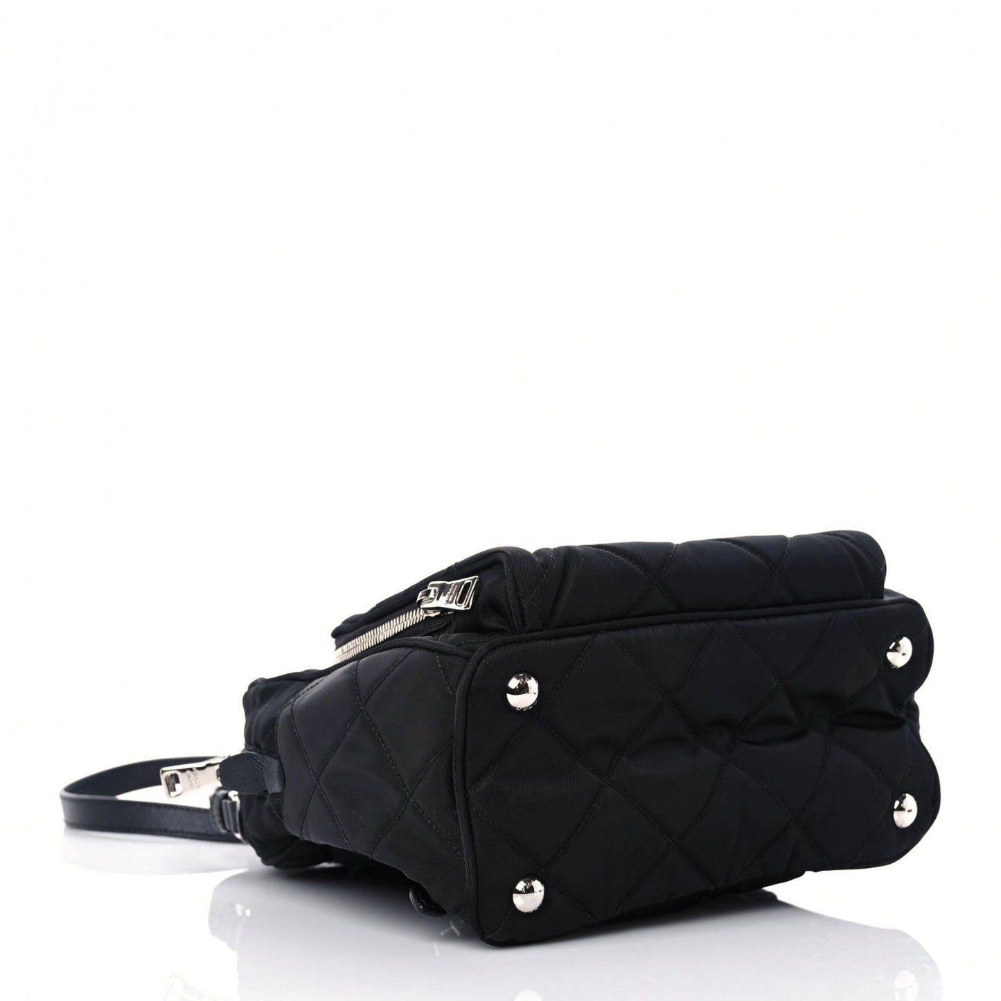 Nylon Tessuto Impuntu Quilted Backpack Black