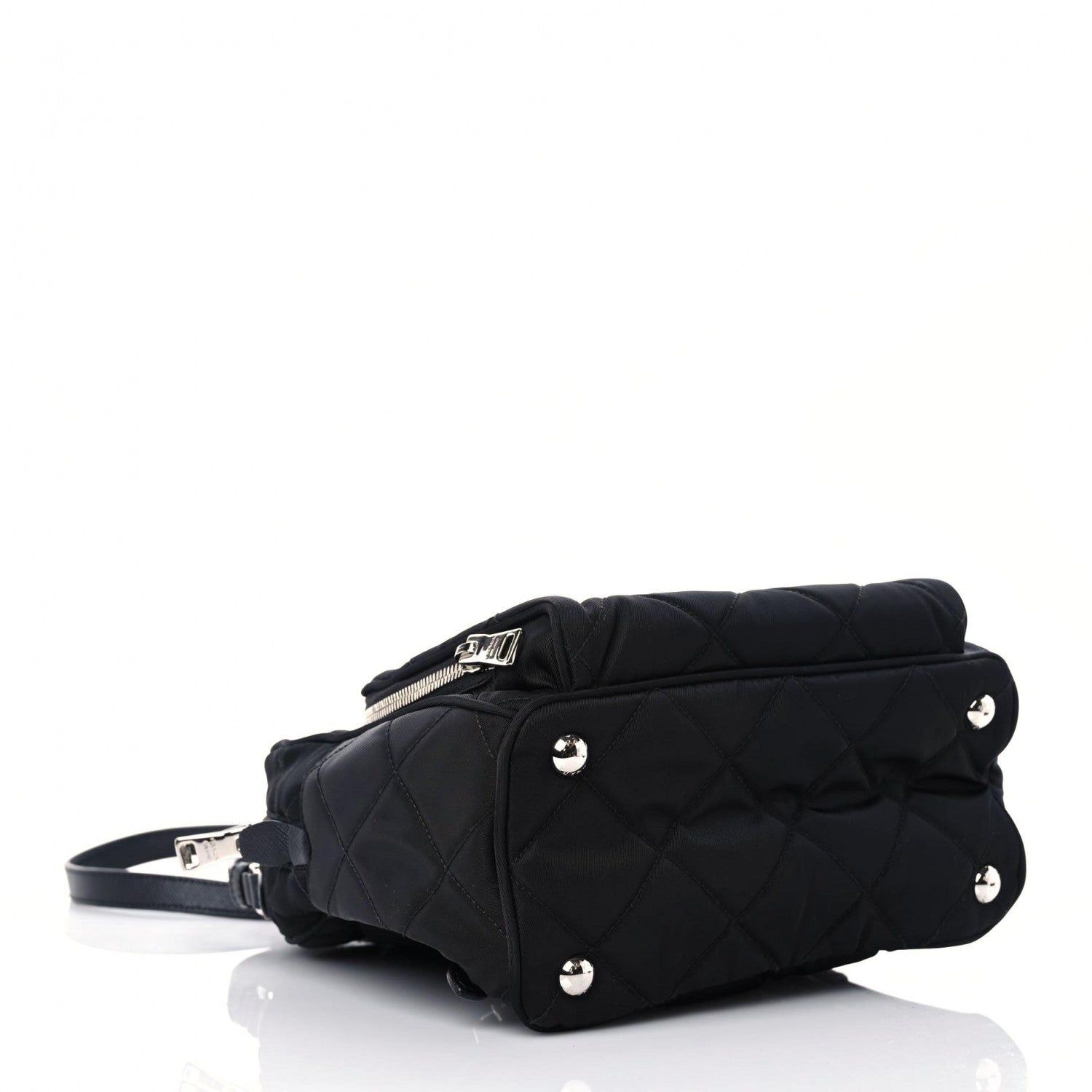 Prada Nylon Tessuto Impuntu Quilted Backpack Black 4 of 8